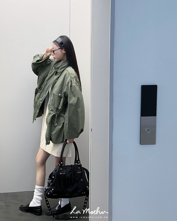 縮腰防風軍裝外套